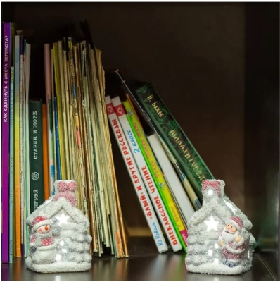 Керамическая фигурка "Домик" 8x7x11 см 2xLR44 NEON-NIGHT