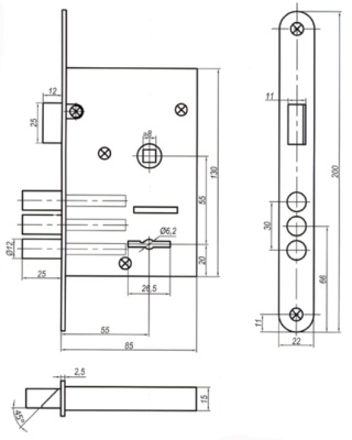 Замок ЗВ 9-4-1-6-02 СТРОММАШИНА