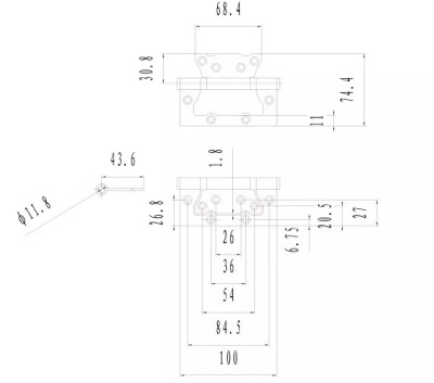 Петля 100 мм накладная хром 2BB-100 CP PALLADIUM