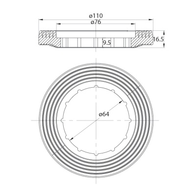 Арматура смывная, 1-ур, нижний подвод, тип А, IDDIS F012400-0004