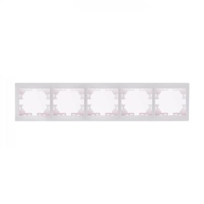 РАМКА 5-постовая, горизонтальная, Mira Lezard (белый)