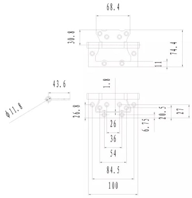 Петля 100 мм накладная матовая латунь E-2BB-100 SB Фабрика замков