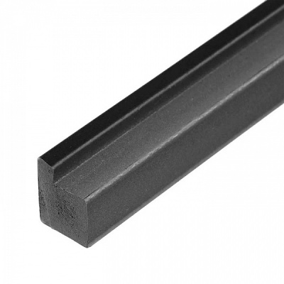 Планка завершающая 16x22x2900 мм, черная гладкая, Grace