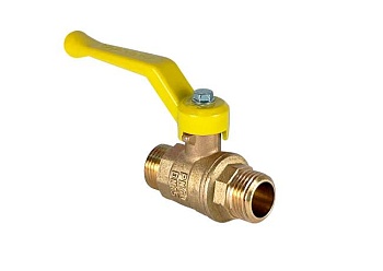 Кран шаровой латунный для газа DeltaPro 1/2'' НР/НР ручаг VALFEX VF.270.LR3.012.N/P59