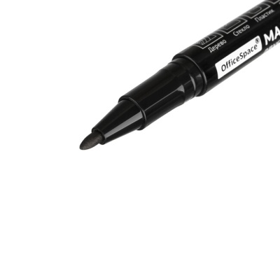 Маркер перманентный двухсторонний OfficeSpace черный 2/0.5мм