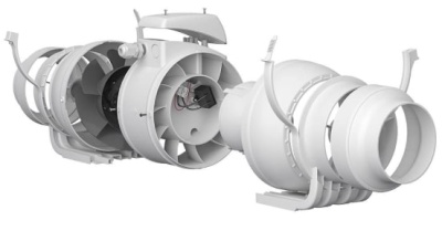 Вентилятор канальный TYPHOON d100  мм двухскоростной с таймером ERA PRO