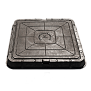 Люк полимерно-композитный квадратный, 665x665x60 черный