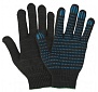 Перчатки х/б 7,5-й класс 6-нитка люкс, черные, 651009
