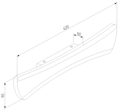 Светильник Wave LED хром MRL LED 1090 420 мм ELEKTROSTANDARD