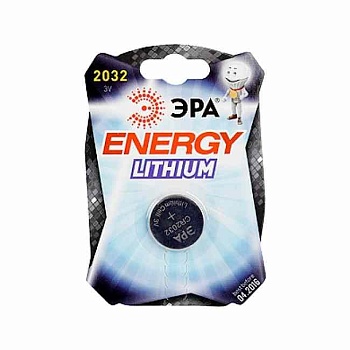 Элемент питания (батарейка) щелочной ЭРА CR2032-1BL