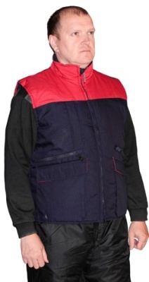 Жилет утепленный синий/красный SIERRA р-р.XL 