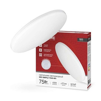 Светильник потолочный 75 Вт 4000K 6000 Lm IN HOME NEO SIMPLE-7540-WH
