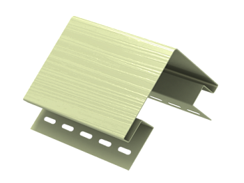 Наружный угол 076 Н для сайдинга винилового Ю-Пласт зеленый