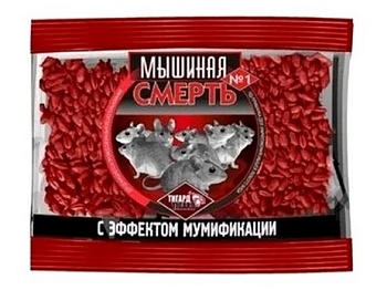 Приманка зерновая для уничтожения грызунов Мышиная смерть №1, TIGARD 200гр Приманка зерновая для уничтожения грызунов Мышиная смерть №1, TIGARD 200гр