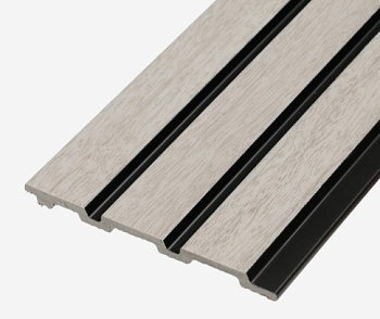 Панель декоративная 3D Rail Ясень серый 120x10x2700 мм, Grace