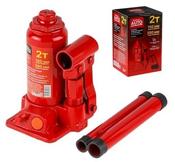 Домкрат гидравлический 2т, бутылочный, 150-280мм, STARTUL AUTO ST8018-02