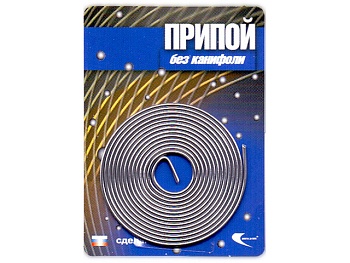 Припой ПОС-61 проволока, спираль D 1мм ( без канифоли, Длина 1м), Векта 30323