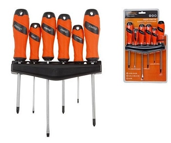 Набор отверток 6 предметов (SL3х100, SL5.5х150, PZ2х100, PH0х75, PH1х100, PH2х125), STARTUL MASTER (ST3056-6) 