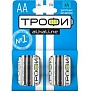 Элемент питания (батарейка) щелочной ТРОФИ LR6-4BL