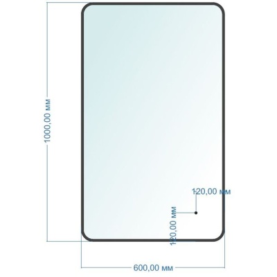 Зеркало INCANTO 60x100 см Azario LED-00002558 (подсветка, б/к сенсор, диммер)