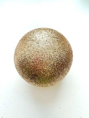 Шар ёлочный парча 8см золото GreenTerra В02/03