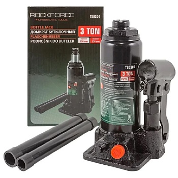 Домкрат гидравлический 3т, бутылочный, 170-330мм, RockFORCE RF-T90304 DS