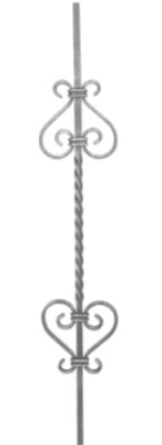 Кованый элемент балясина 12x150x950мм (05.077.01-С)