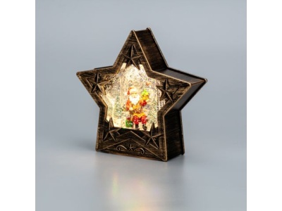 Светильник декоративный "Звезда", с эффектом снегопада и подсветкой, теплый белый, NEON-NIGHT 501-182