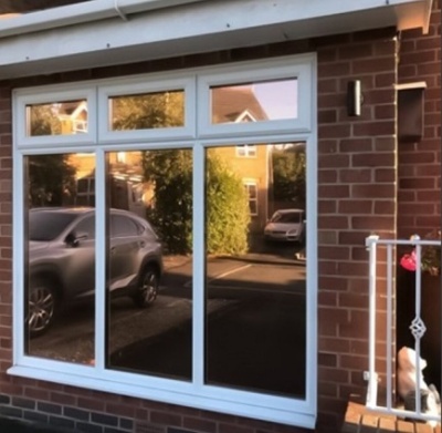 Светоотражающая статическая оконная пленка 90x150 см (ТМ5-Т03/S90) кофе Delfa