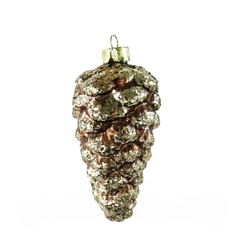 Украшение ёлочное Шишка стеклянное 12.5см GreenTerra 5685-5