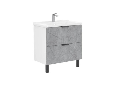 Тумба напольная Twing 80.2Y бетон с умывальником Миранда 80