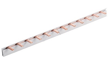 Шинка гребенчатая P-1L/210/10, тип штырь, 1P-12mod, 10мм.кв., 63A, KP11210, KASEEY