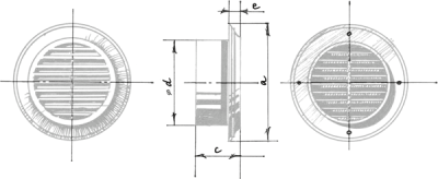 Решетка вентиляционная круглая Декор 100с BLAUBERG