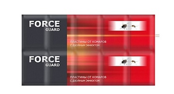 Пластины от комаров красные, без запаха, Force guard 