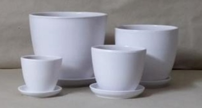 Горшок керамический 5 л Белый