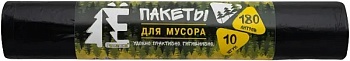 Мешки для мусора 180 л, 10 шт, черные, Ромашка ЕЛР-ВР-180-10/35/Ч  Мешки для мусора 180 л, 10 шт, черные, Ромашка ЕЛР-ВР-180-10/35/Ч