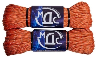 Шнур плетеный полипропиленовый со светоотражающей нитью с сердечником МДС