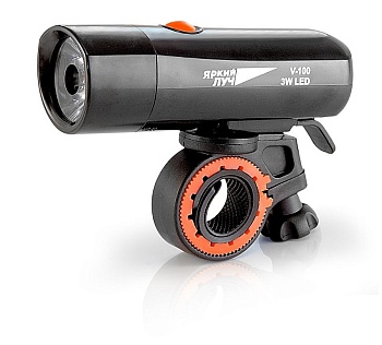 Фонарь велосипедный V-100 4xAAA Яркий ЛУЧ