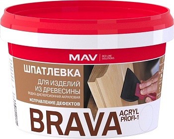 Шпатлевка для дерева BRAVA ACRYL ПРОФИ-1