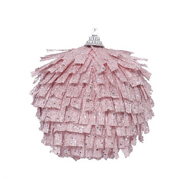 Шар елочный Pink Lace 10 см, SYJJ-0290