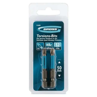Набор бит торсионных PZ3x50 мм 2 шт GROSS 11489