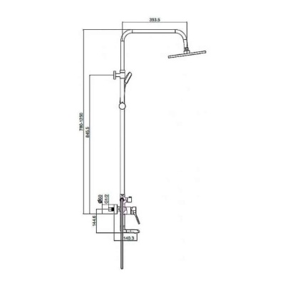 Душевая система со смесителем и тропическим душем Maxonor MN2478