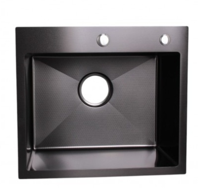 Мойка кухонная PROMO WS-35044BD+GER013 с сифоном, дозатором и коландером Wisent