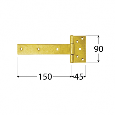 Петля воротная 150x45x90x3,0 мм ZB 150 Domax