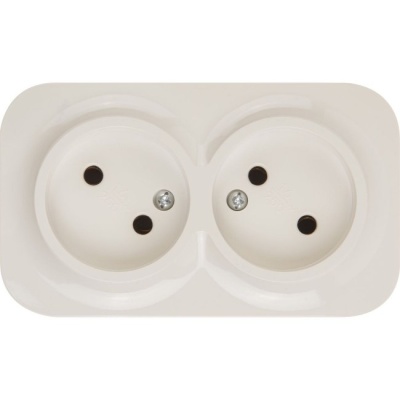 Розетка 2-ая Bailly без заземления LEIDEN ELECTRIC (бежевый)