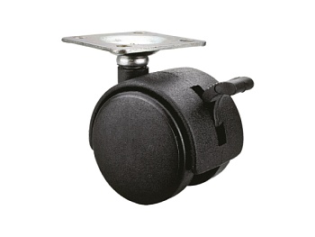 Опора колёсная d50 мм, на площадке с фиксатором, STARFIX SMF-10520