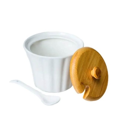 Сахарница с ложкой фарфор-бамбук 250 мл Belbohemia PJ01545-A