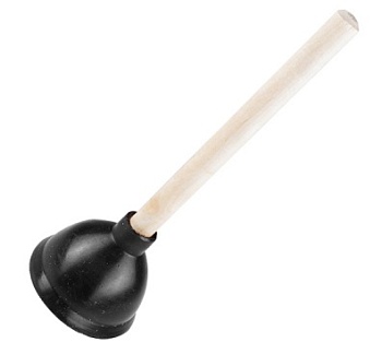 Вантуз конический малый с деревянной ручкой СИМТЕК