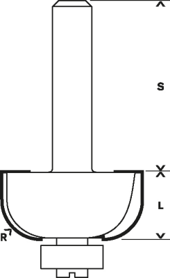 Фреза галтельная R 12 мм BOSCH 2.608.628.365