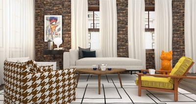 Декоративный камень Сланец Буковинский (антрацит), упак. 0.6 м2